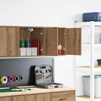 Zdjęcie produktu dla vidaXL Szafki ścienne do garażu 2 szt. Materiał drewnopochodny dąb rzemieślniczy