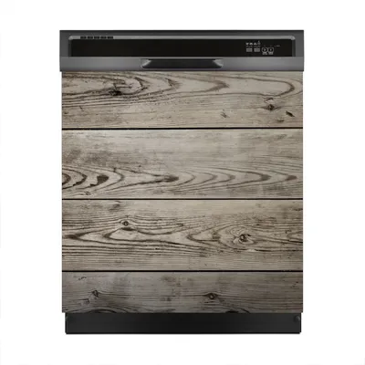Produktbild von Aufkleber sticker 60x60 cm Dekorative folie Spülmaschine - Dunkle Holz