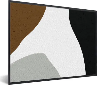 Produktbild von MuchoWow® Gerahmtes Poster Minimalismus - Gestaltung - Formulare 80x60 cm - Poster mit Schwarzem Bilderrahmen Wandposter Rahmen Foto Bilder - Schwarzem - Mit Gestell