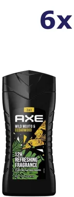 Immagine prodotto di 6 gel doccia Axe - 250 ml Wild Mojito & Cedarwood