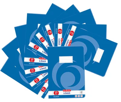 Produktbild von Herlitz 3322708 Schulheft (A4, Lineatur 27) 16 Blatt, 10er Packung