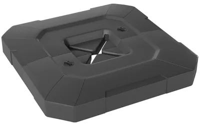 Zdjęcie produktu dla Obciążnik do parasola ogrodowego, stojak na parasol składający się z 2 elementów, możliwość napełnienia, HDPE, czarny | odporny na warunki atmosferyczne, możliwość układania w stos | do 52,5 kg | 101x101 cm