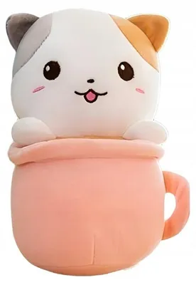 Produktbild von Granda Bubble Tea Katze Plüschtier rosa 22 cm