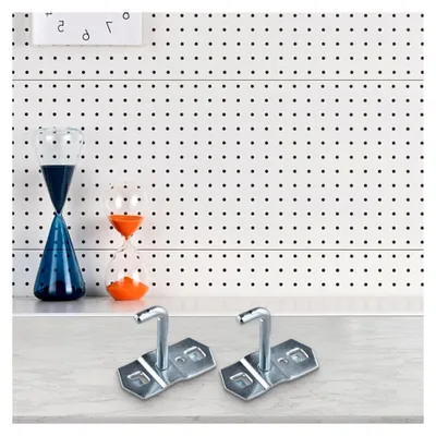 Produktbild von 10 Stück Werkzeughalter 50 mm Stahl mit Schräghaken für Werkstatt und Garage