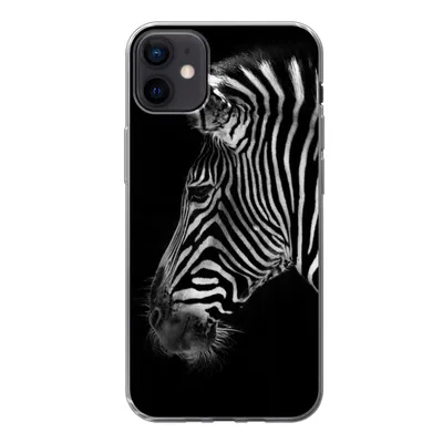 Produktbild von MuchoWow® Handyhülle Schutzhülle Hülle für iPhone 12 mini Zebra - Wilde Tiere - Schwarz Silikon Softcase Handy Hülle - Bild