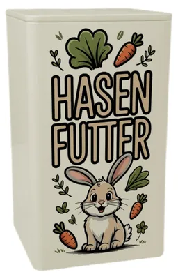 Produktbild von Hasenfutter niedlicher Hase Dose 900ml für Tierliebhaber