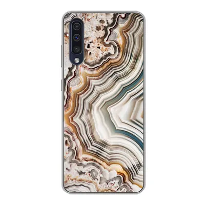 Produktbild von MuchoWow® Handyhülle Schutzhülle Hülle für Samsung Galaxy A30s Naturstein - Nahaufnahme - Muster Silikon Softcase Handy Hülle - Karteninhaber