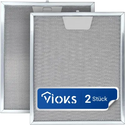 Productafbeelding van Metaalfilter afzuigkapfilter 300x253x8 mm, 2 stuks, voor keuken