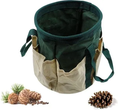 Immagine prodotto di Borsa per attrezzi da giardino in tessuto Oxford impermeabile con 6 scomparti per riporre gli attrezzi - Multifunzionale e resistente