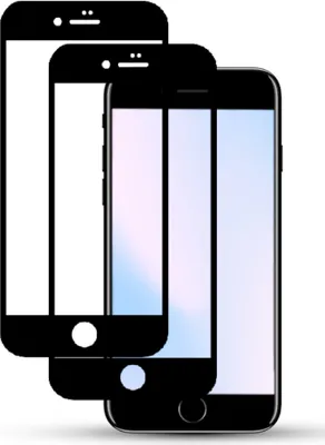 Produktbild von 2 balenia ochrannej fólie IPHONE SE 2020 BLACK z tvrdeného skla s tvrdosťou 9H