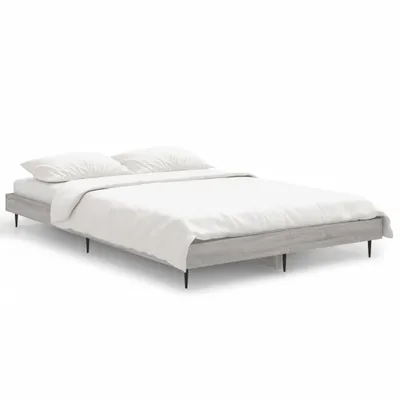 Produktbild von vidaXL Bettgestell Grau Sonoma 120x190 cm Holzwerkstoff
