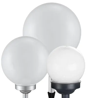 Produktbild von 3er Set LED Solarleuchten, Außenlampe, Kugel, weiß silber