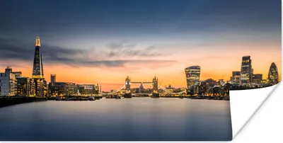 Produktbild von MuchoWow® Poster Skyline - London - Sonnenaufgang 120x60 cm - Bild