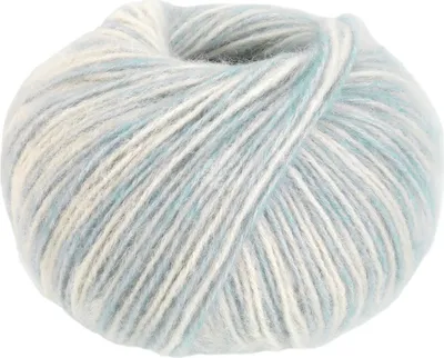 Produktbild von Lana Grossa - Natural Alpaca Pelo Color 0203 rohweiß hellblau