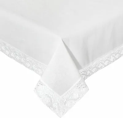 Produktbild von EUROFIRANY | Tafeltuch - Tischtuch - 140 x 260 cm - Weiß - Tischdecke - Spitze Gehäkelte