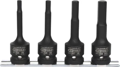 Produktbild von KS Tools  1/2" Kraft-Bit-Stecknuss-Satz, lang, 4-tlg, 515.1105