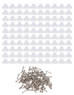 Image de Supports de fixation pour rubans LED, clips étanches pour cordons lumineux néon, adaptés aux rubans LED de 5 à 6 mm, lot de 100