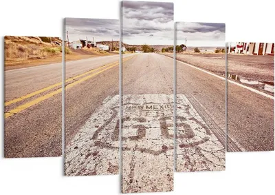 Produktbild von Bild auf Leinwand - Leinwandbild - USA Route 66 Reise - 150x100cm - Wand Bild - Wanddeko - Leinwanddruck - Bilder - Kunstdruck - Wanddekoration - Leinwand bilder - Wandkunst - EA150x100-2712