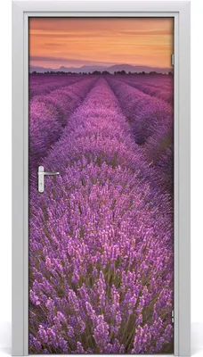 Produktbild von Tulup Türaufkleber 95x205 cm Dekorative Aufkleber Selbstklebend Wasserdichte Tapete Abnehmbar Schlafzimmer Wohnzimmer Wohnkultur - Lavendelfeld