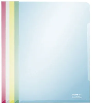 Image de Leitz 4153-00-99 4153 Pochette transparente Super Premium, A4, PVC, indélébile, assortie