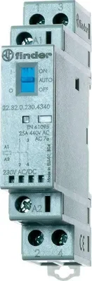Zdjęcie produktu dla Stycznik instalacyjny serii 22, 25 A 22.32.0.012.4340 2 zestyki zwierne (30/110/220 V) 25/5/1 A (22.32.0.012.4340)
