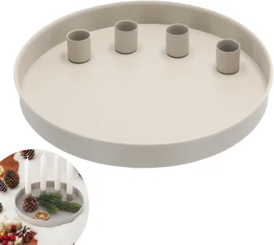 Produktbild von Moderner Adventskranz - Stielkerzen - Kerzenhalter - Magnetischer Kerzenhalter - Geeignet für festliche Anlässe
