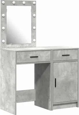 Zdjęcie produktu dla vidaXL Komoda toaletowa, 2 sztuki, szara, 50 x 41 x 135 cm, płyta wiórowa