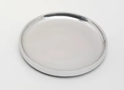 Produktbild von Kerzenteller, Dekoteller Alu Silber poliert Ø 14 cm ideal für Kerzen, Taufkerzen, Hochzeitskerzen