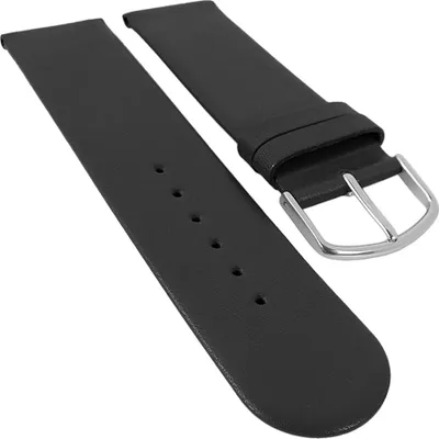 Produktbild von EULIT Uhrenarmband | Schafnappa - Leder ohne Naht, gleichlaufend schwarz, Farbe:schwarz, Stegbreite:22mm