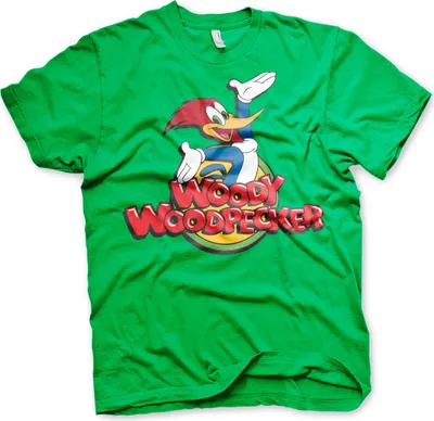 Produktbild von Woody Woodpecker Classic Logo T-Shirt - Large - Green
