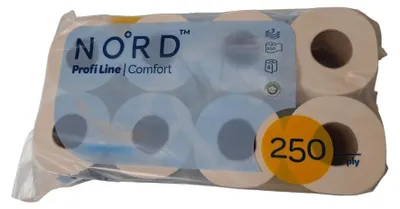 Produktbild von Toilettenpapier, 3-lagig, 250 Blatt, 8 Rollen  | Karton (8 Packungen)