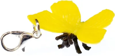 Produktbild von Schmetterling Charm Anhänger Miniblings Kinderschmuck Falter Gummi Insekt Gelb