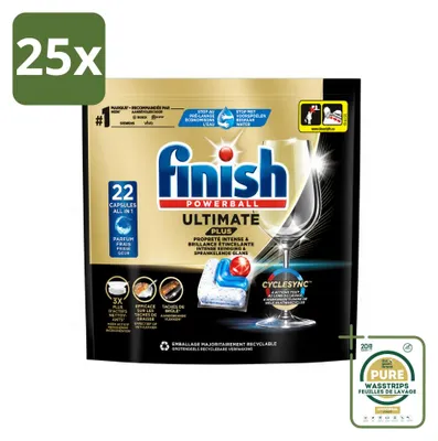 Produktbild von 25 x Finish Ultimate Plus Regular Vaatwastabletten - Vorratspackung - 25 Stücke