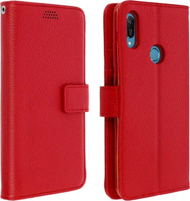Obrázek produktu pro Avizar, ochranné pouzdro s klopkou a funkcí stojánku pro telefon Huawei Y6 (2019), červené barvy