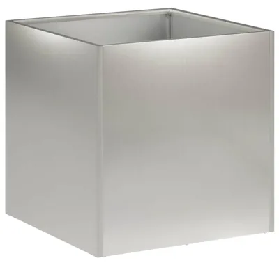 Immagine prodotto di vidaXL Vaso da giardino in acciaio inossidabile, argento, 35 x 35 x 35 cm