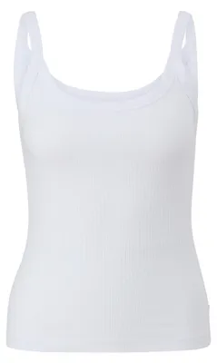 Produktbild von s.Oliver Top mit Rundhalsausschnitt und Spaghetti-Trägern aus elastischem Baumwollstretch in Rippstruktur, schmale Passform