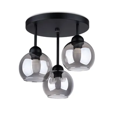 Immagine prodotto di Lampadario ALINO 3 nero 3xE27 15W acciaio 35x35x35cm Sollux Lighting