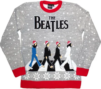 Image de The Beatles - Sweatshirt "Drop T" pour homme/femme unie - design de Noël RO13839 (L) (Gris)