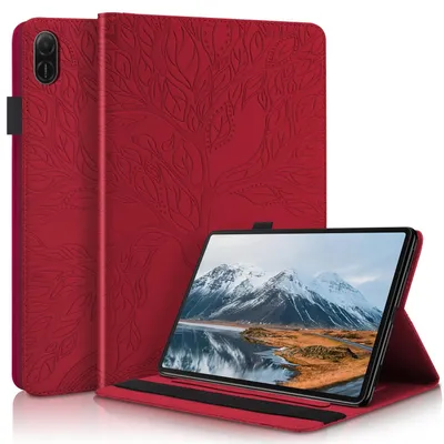 Obrázek produktu pro Pro Honor Pad X8a 11" stojanové pouzdro z umělé kůže se vzorem stromu Red