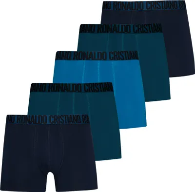 Produktbild von CR7 - 5er Pack Boxershorts Trunk Herren - by Cristiano Ronaldo – Blue-Mix, Größe:M