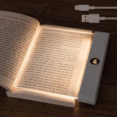 Produktbild von Leselampe Buch Wiederaufladbare Dimmbar 3 Farbtemperatur mit Timer Buchlampe Nachttischlampe Nachtlicht Leselicht, Weiß