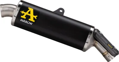 Obrázek produktu pro ARROW indy race titanový tmavý násuvný tlumič s nerezovou koncovkou pro Aprilia Tuareg 660