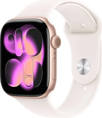 Immagine prodotto di Apple Watch Series 11 GPS 46mm Cassa Alluminio Oro Rosa con Band Rosa Fard - S/M