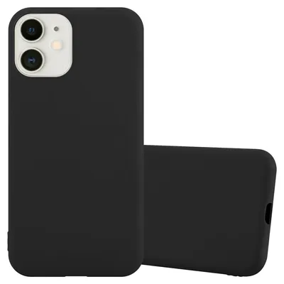 Produktbild von Cadorabo Hülle für Apple iPhone 12 MINI Schutzhülle in Schwarz Handyhülle TPU Silikon Etui Case Cover