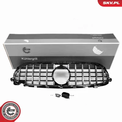 Obrázok produktu pre ESEN SKV 66SKV556 Predná maska chladiča, vhodná pre Mercedes-Benz triedy E, sedan (W213), strieborná