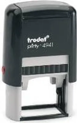 Produktbild von Trodat PRINTY 4941, max. 6zeilig, 41X24 mm, Gehäuse schwarz, individuelle Stempelplatte mit Ihrem Wunschtext, Stempelkissen schwarz