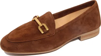 Produktbild von G4634 mocassino donna UNISA brown suede loafer shoe woman