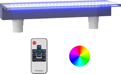 Obrázek produktu pro vidaXL Vodopádový prvek s RGB LED diodami Akryl 60 cm