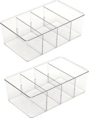 Produktbild von 8 Fächer Teebox Teeboxen Tee Aufbewahrung Tee Organizer für Teebeutel Küchen Speisekammern Arbeitsplatten Transparent