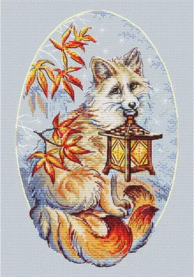 Immagine prodotto di Kit per ricamo a punto croce Letistitch "Kitsune", schema contato, 15x23cm
